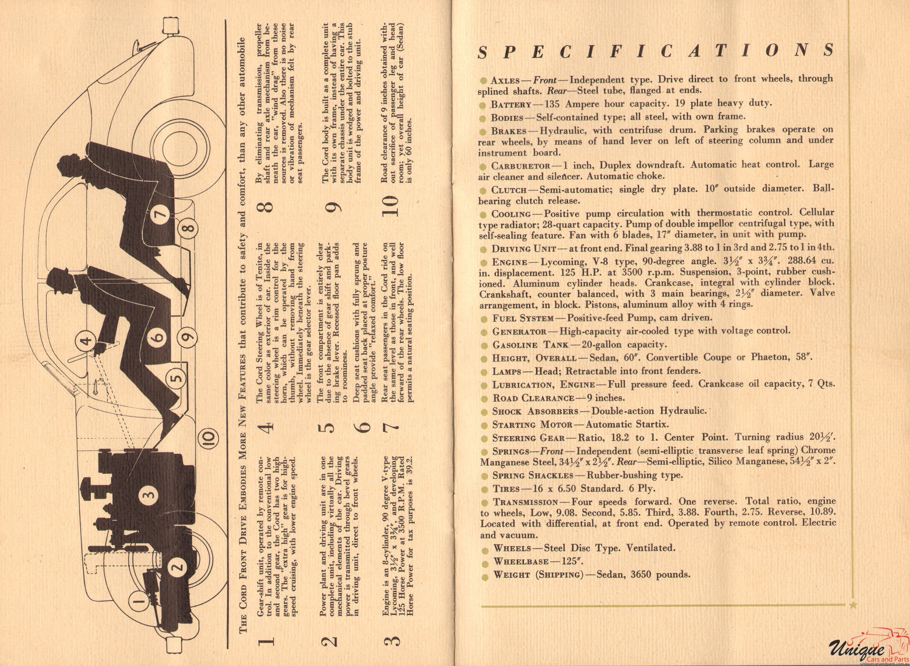 1936 Cord Brochure Page 3